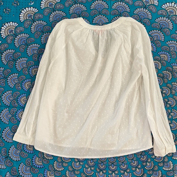 White eyelet open embroidered blouse - Picture 3 of 3